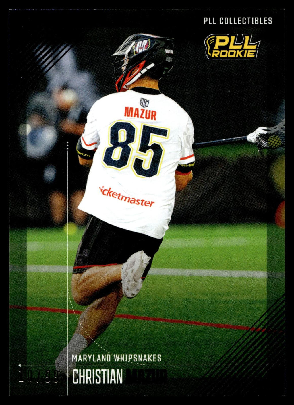 Christian Mazur 2026 PLL Fieldside II Maryland Whipsnakes Blue 10/99 #78
