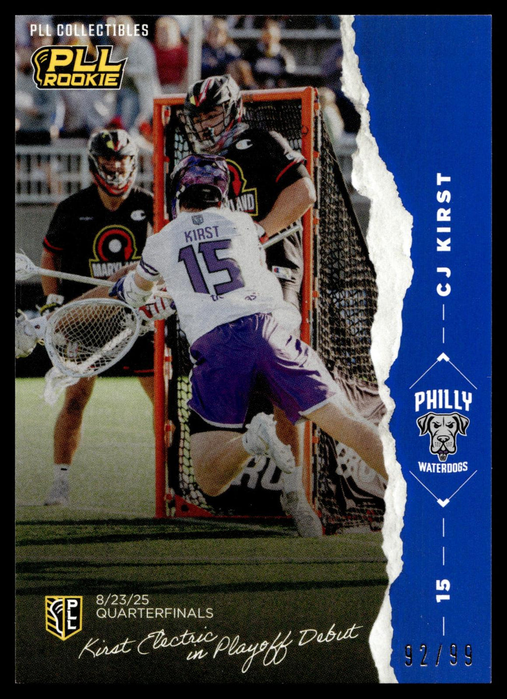CJ Kirst 2026 PLL Fieldside II Philadelphia Water Dogs  The Moment 32/99 #TM-12
