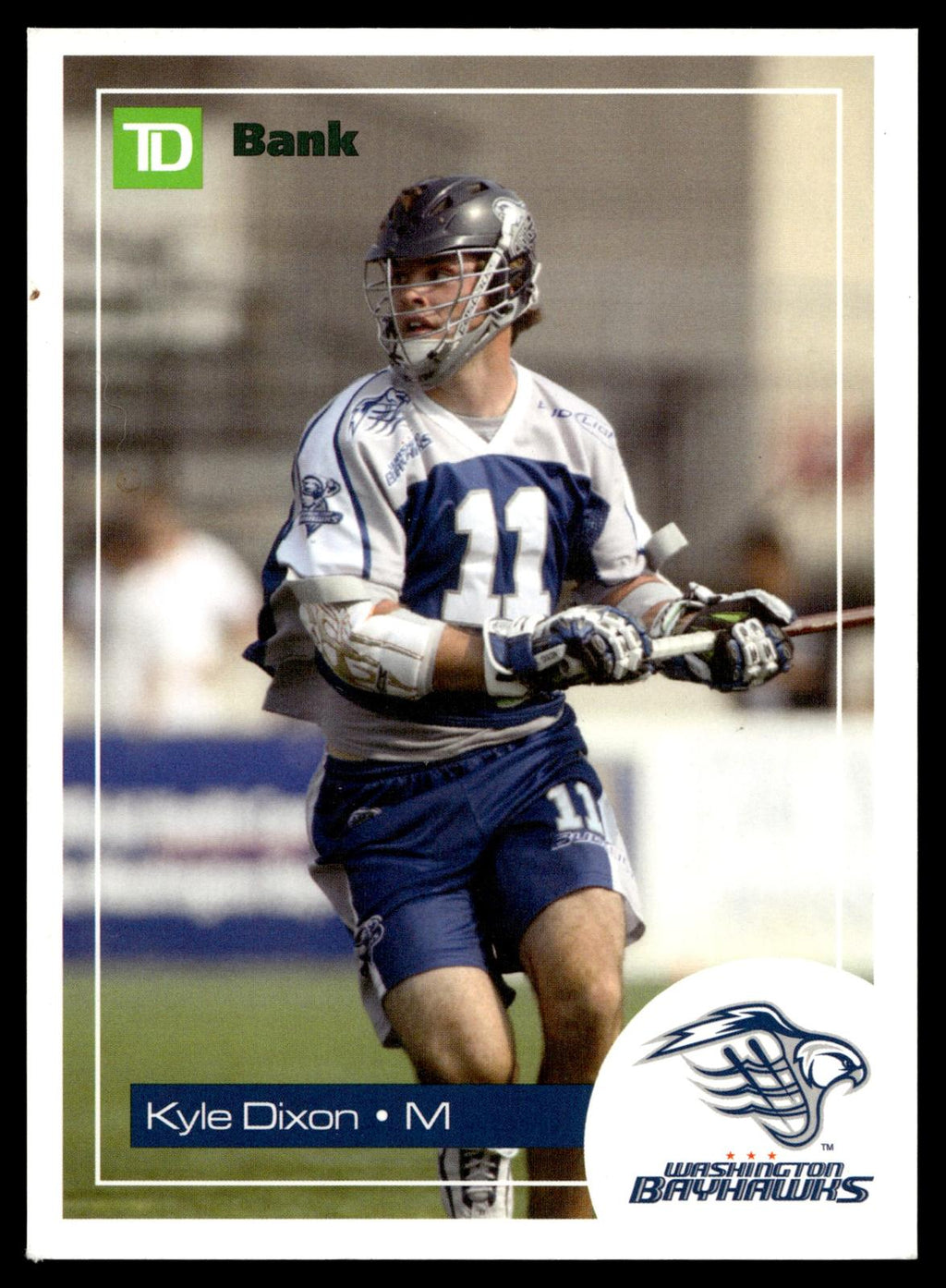 Kyle Dixon 2009 Schedule Card Washington Bayhawks