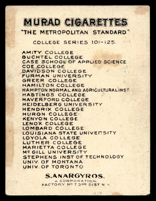1909-1912 Stevens Institute of Technology Murad Cigarettes (T51) Ducks #NNO