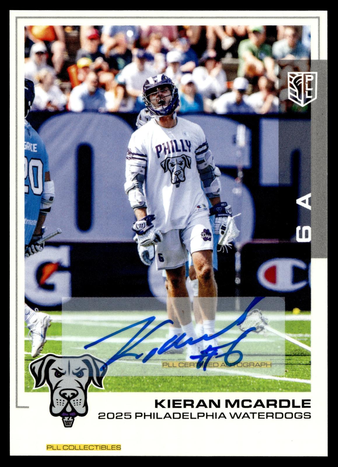 Kieran McArdle 2025 PLL Flagship Philadelphia Waterdogs Base Auto #94