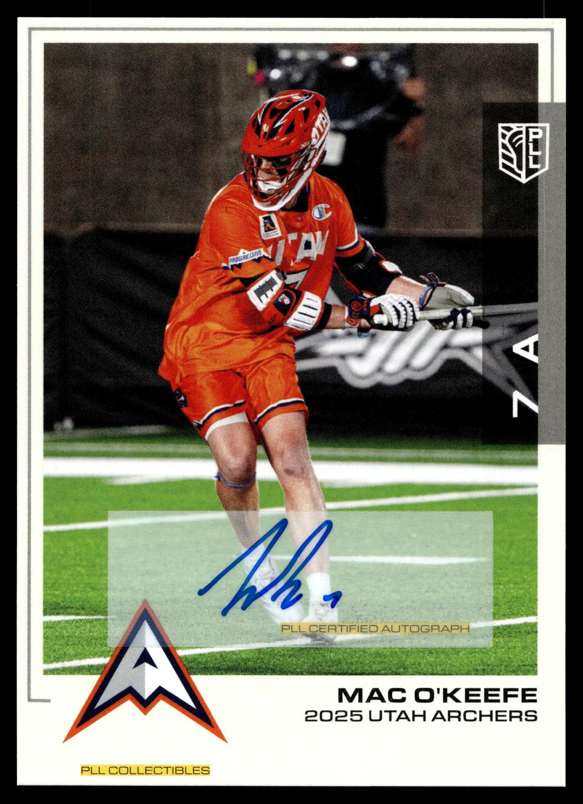 Mac O'Keefe 2025 PLL Flagship Utah Archers Base Auto #72