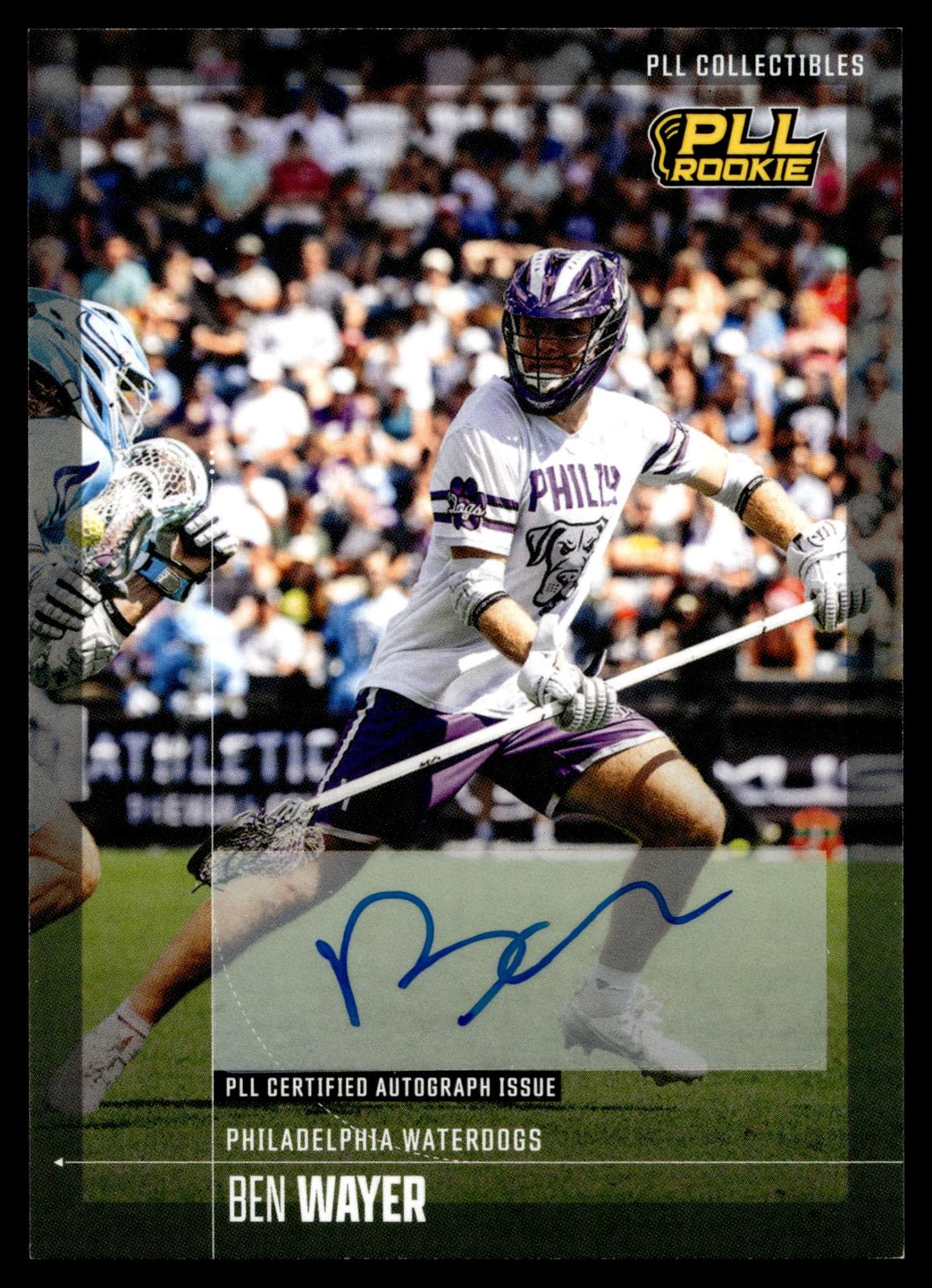 Ben Wayer 2026 PLL Fieldside II Philadelphia Waterdogs Base Auto #86