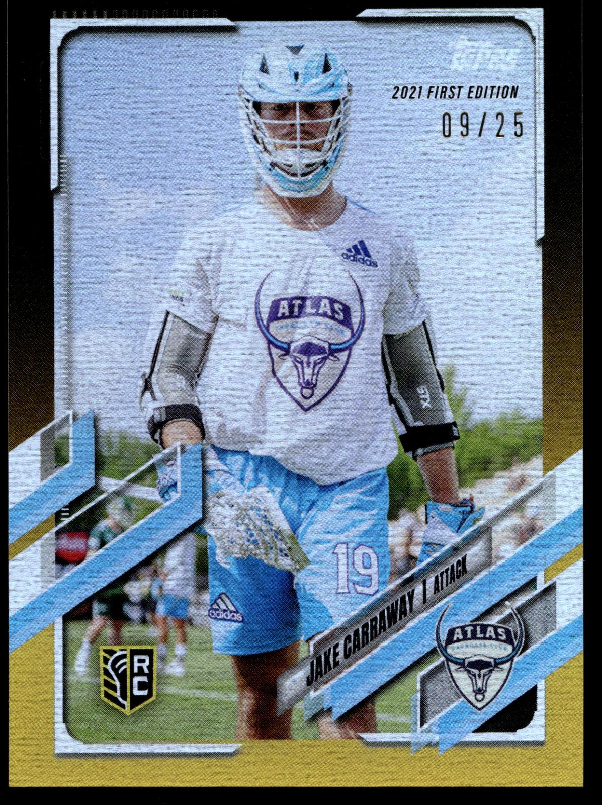 Jake Carraway 2021 PLL First Edition Atlas Black & Yellow 09/25 #9