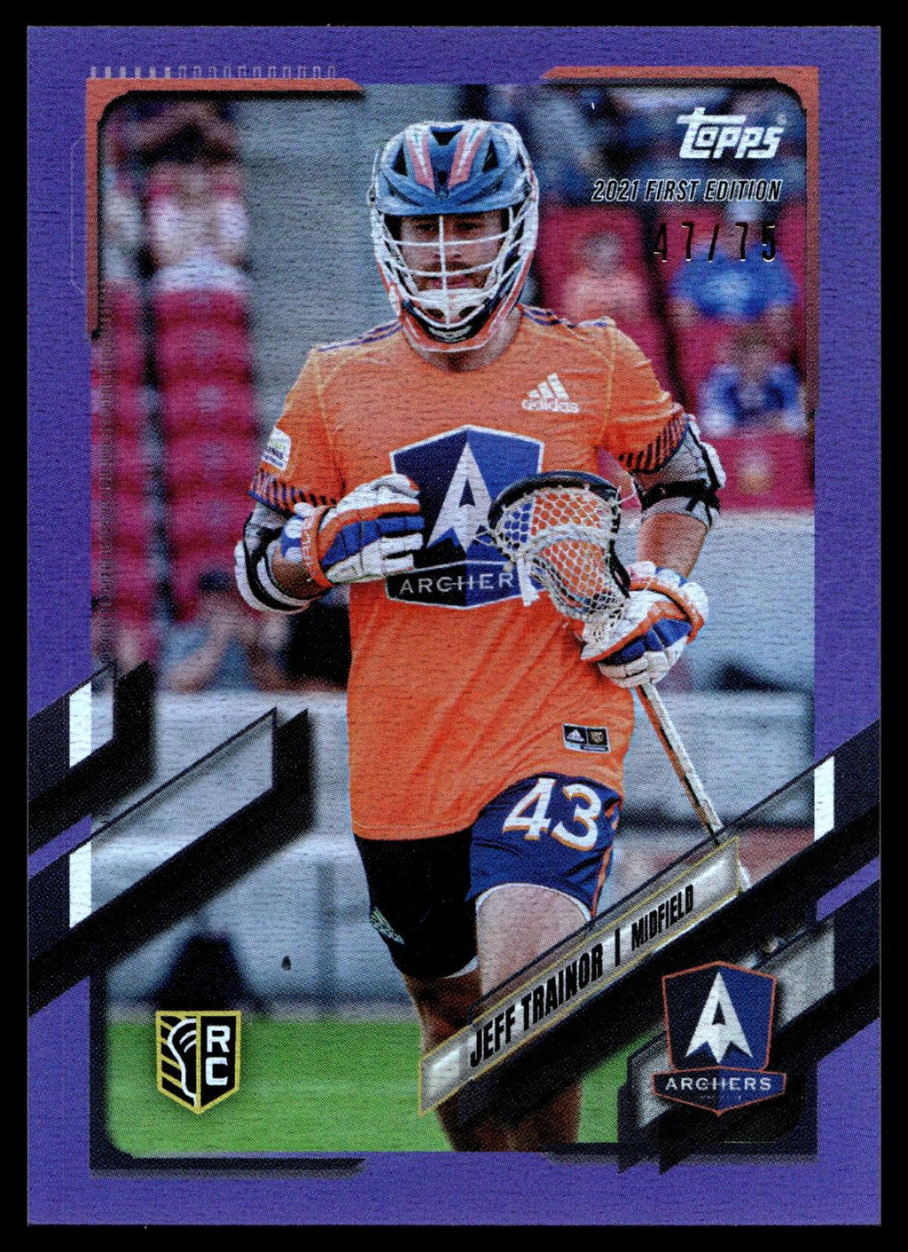 Jeff Trainor 2021 PLL First Edition Archers Purple 47/75 #17