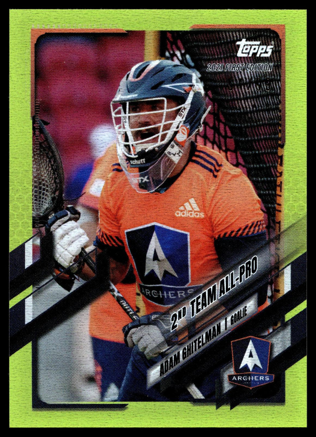 Adam Ghitelman 2021 PLL First Edition Archers Yellow 54/99 #55