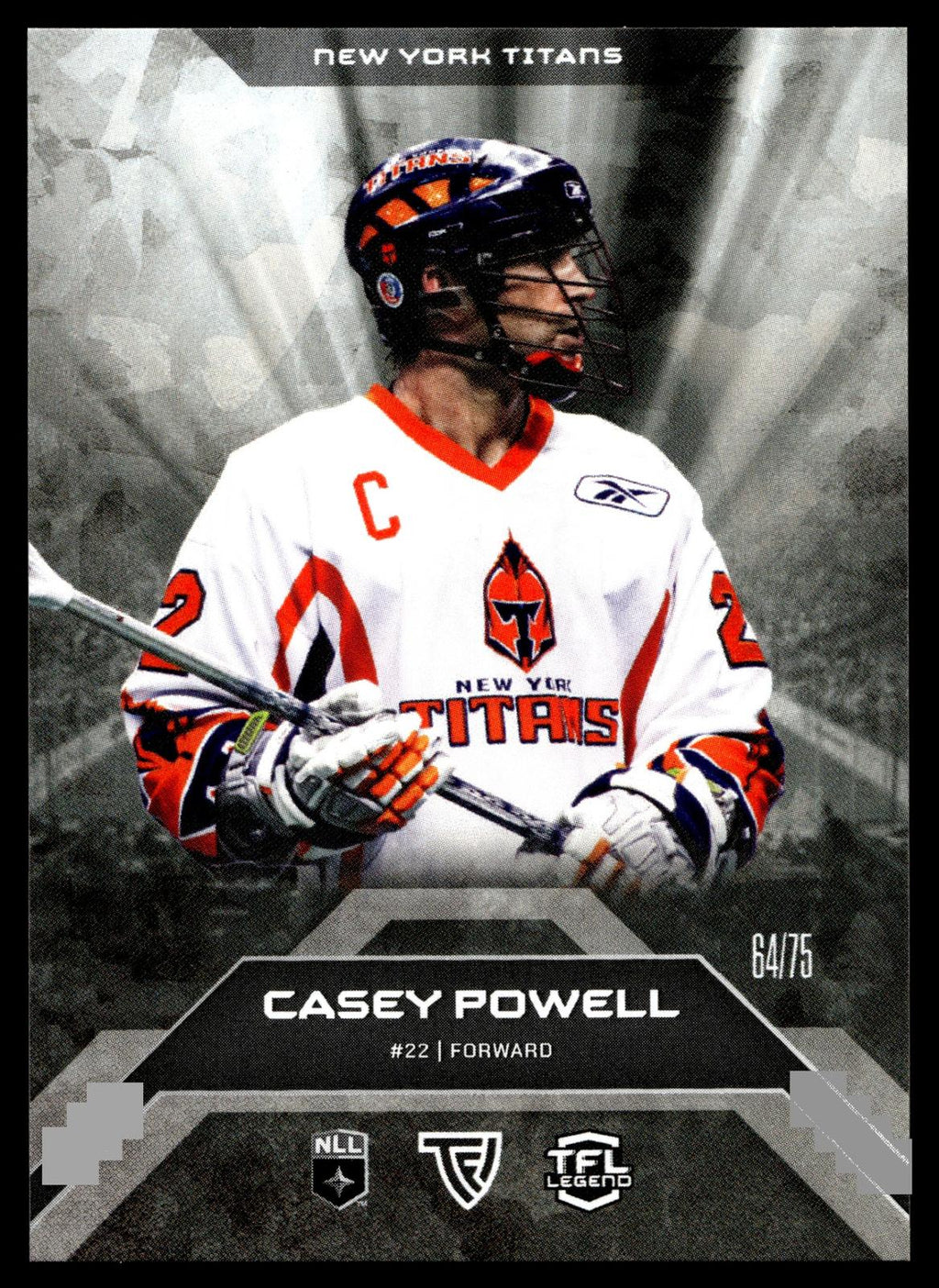 Casey Powell 2025 TFL Sports NLL New York Titans Home Floor 64/75 #122