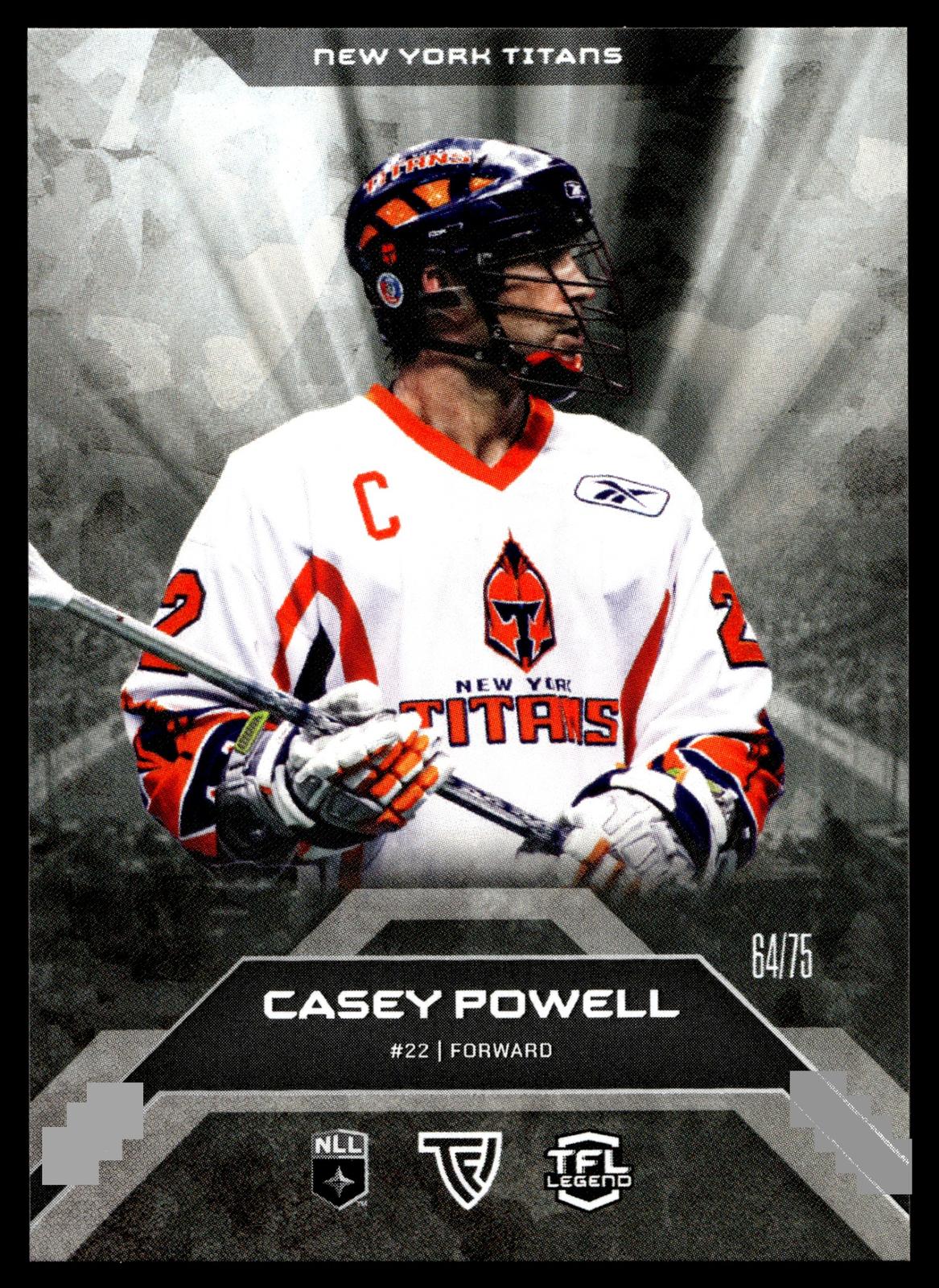 Casey Powell 2025 TFL Sports NLL New York Titans Home Floor 64/75 #122