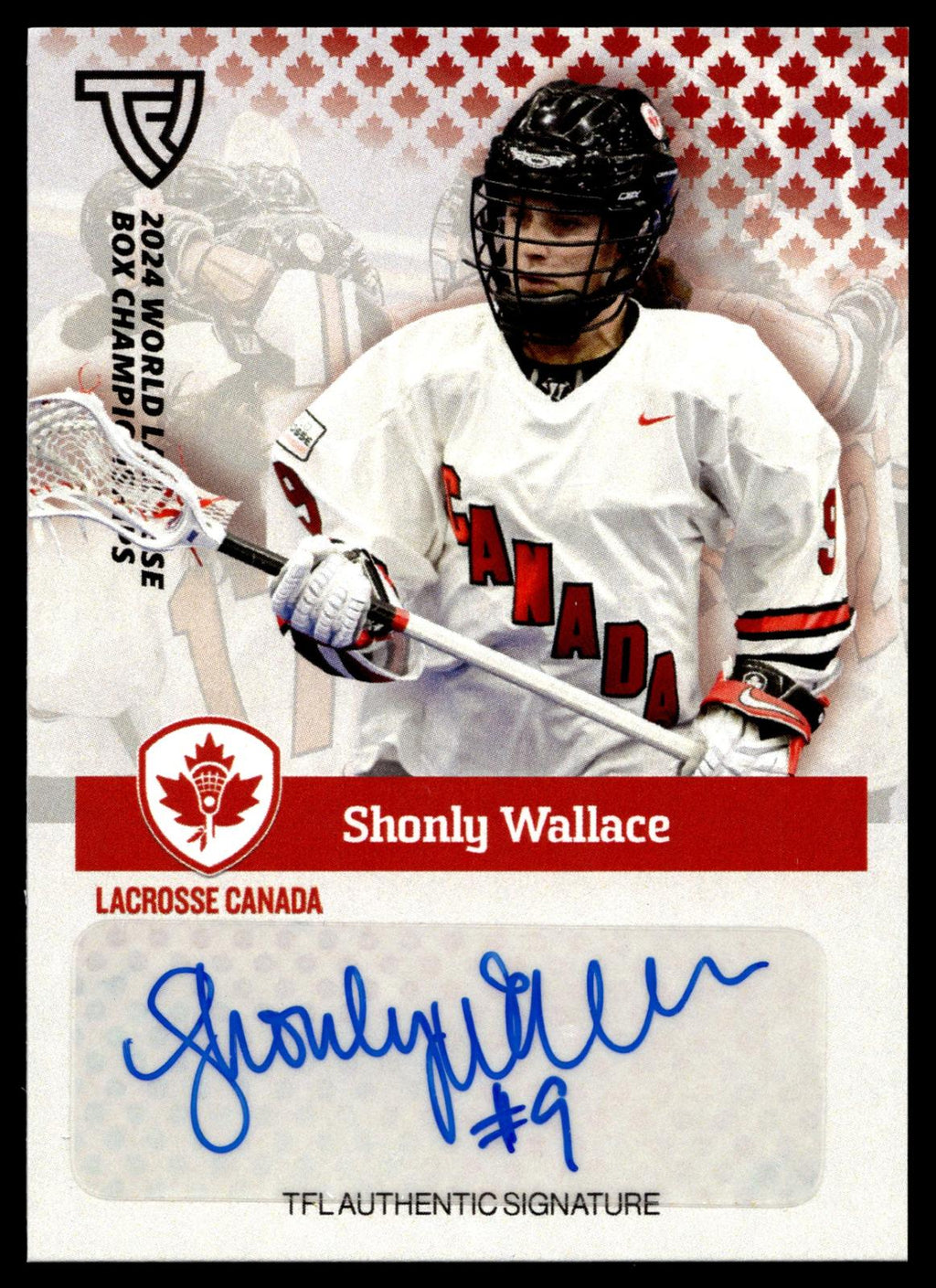 Shonly Wallace 2024 TFL WBLC Team Canada Base Auto