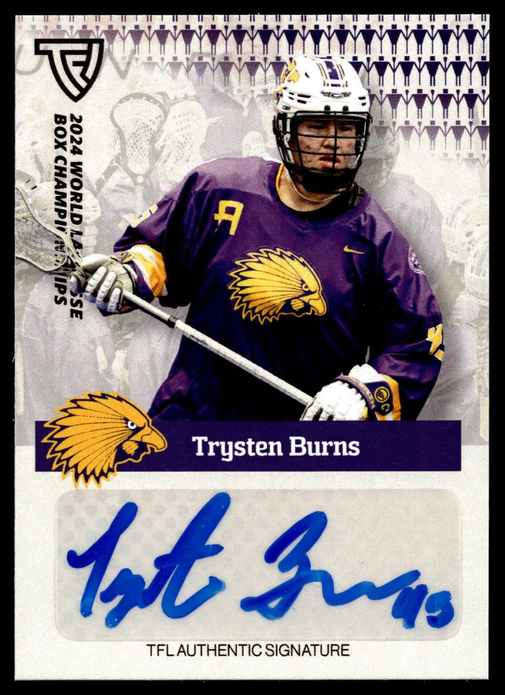 Trysten Burns 2024 TFL WBLC Team Haudenosuanee Base Auto