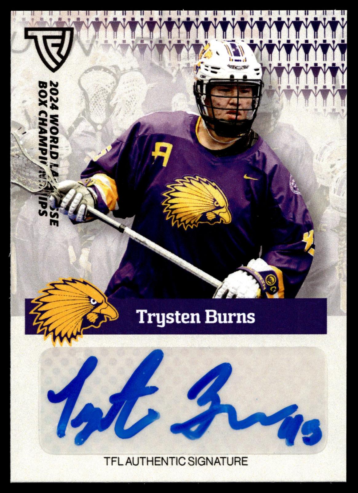 Trysten Burns 2024 TFL WBLC Team Haudenosuanee Base Auto