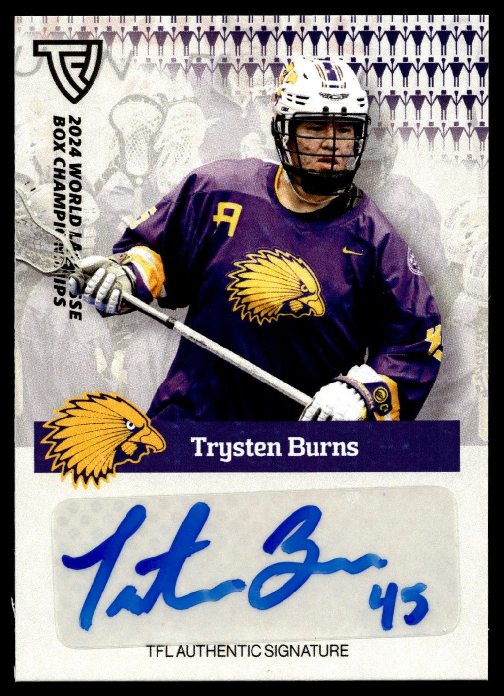 Trysten Burns 2024 TFL WBLC Team Haudenosaunee Base Auto