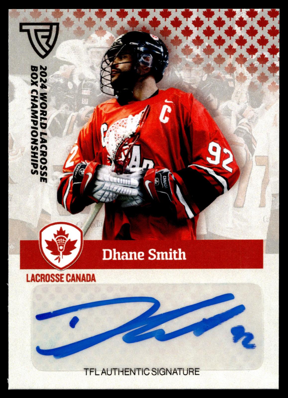 Dhane Smith 2024 TFL WBLC Team Canada Base Auto