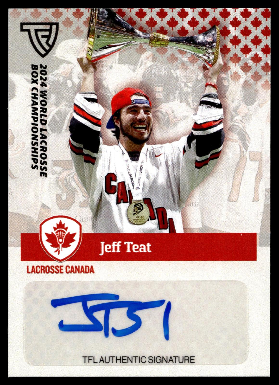 Jeff Teat 2024 TFL WBLC Team Canada Base Auto