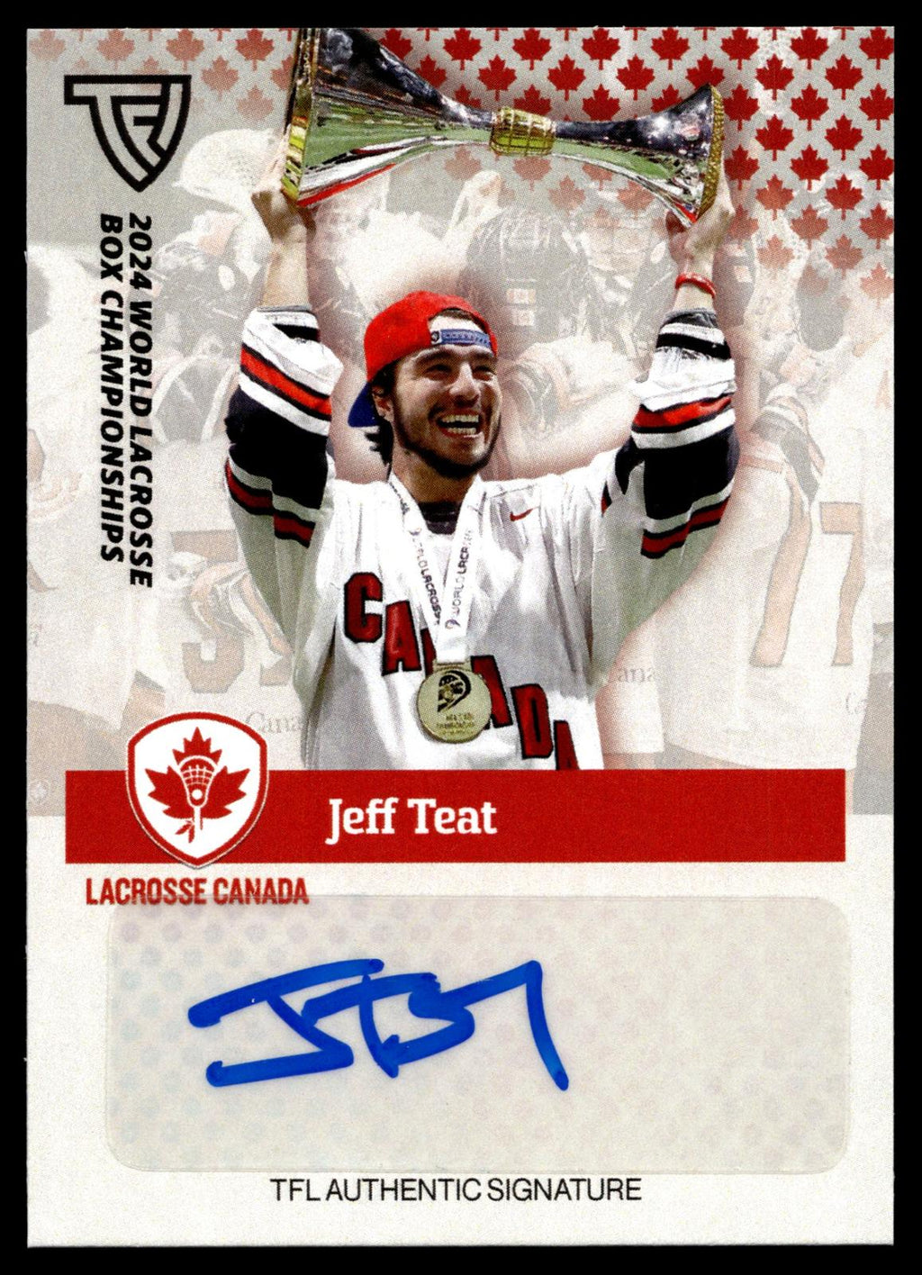 Jeff Teat 2024 TFL WBLC Team Canada Base Auto
