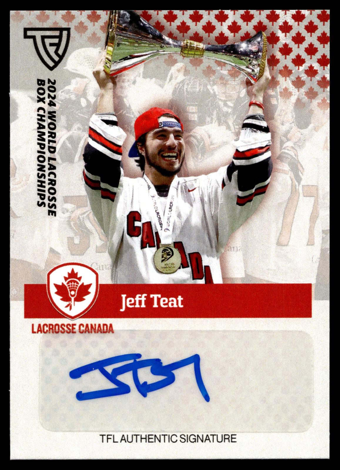 Jeff Teat 2024 TFL WBLC Team Canada Base Auto