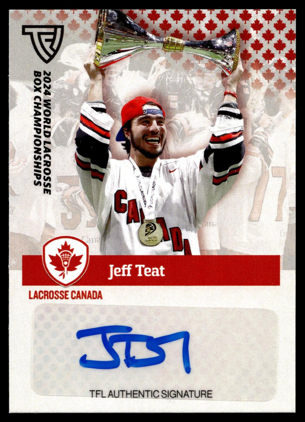 Jeff Teat 2024 TFL WBLC Team Canada Base Auto