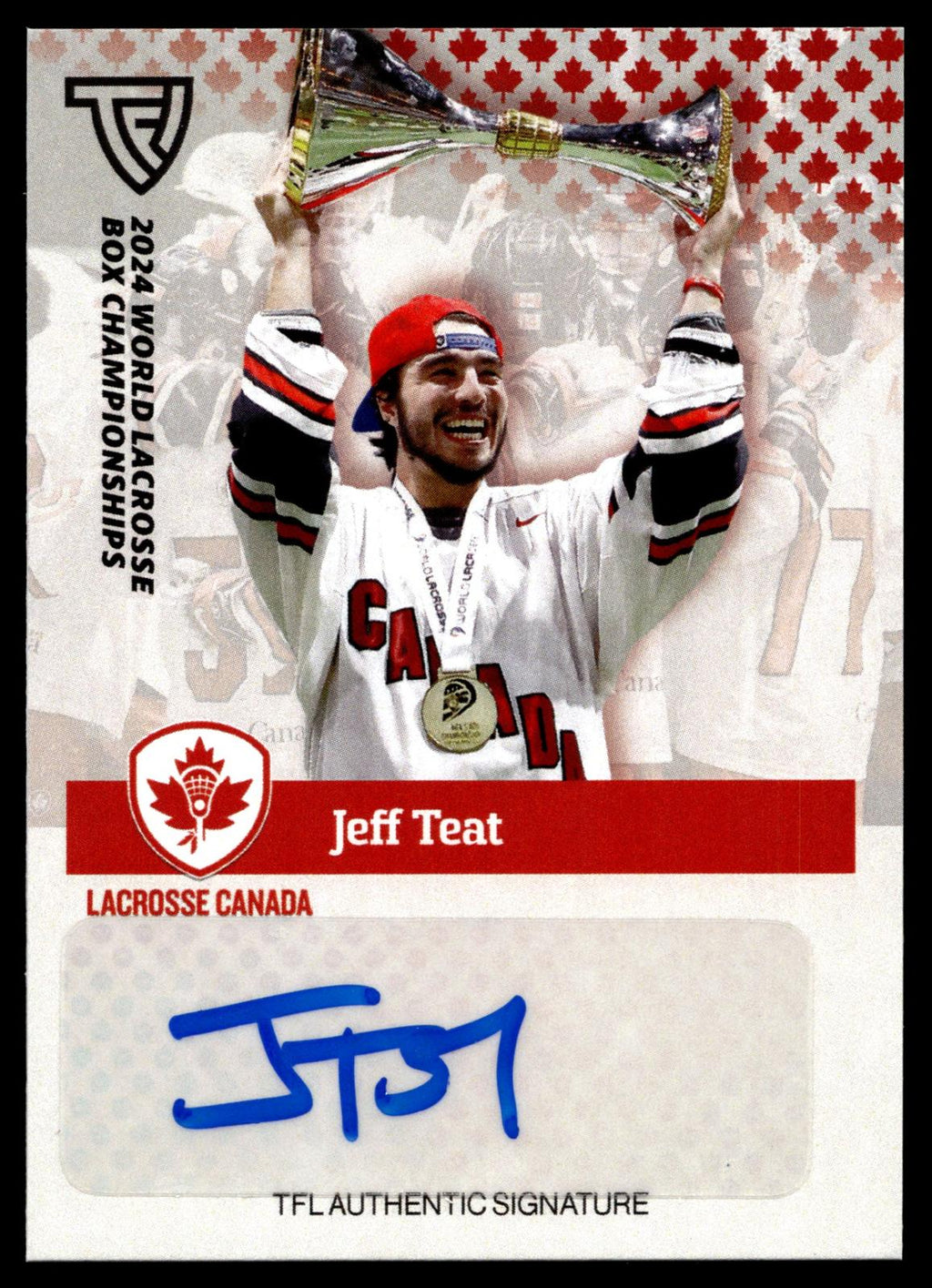 Jeff Teat 2024 TFL WBLC Team Canada Base Auto