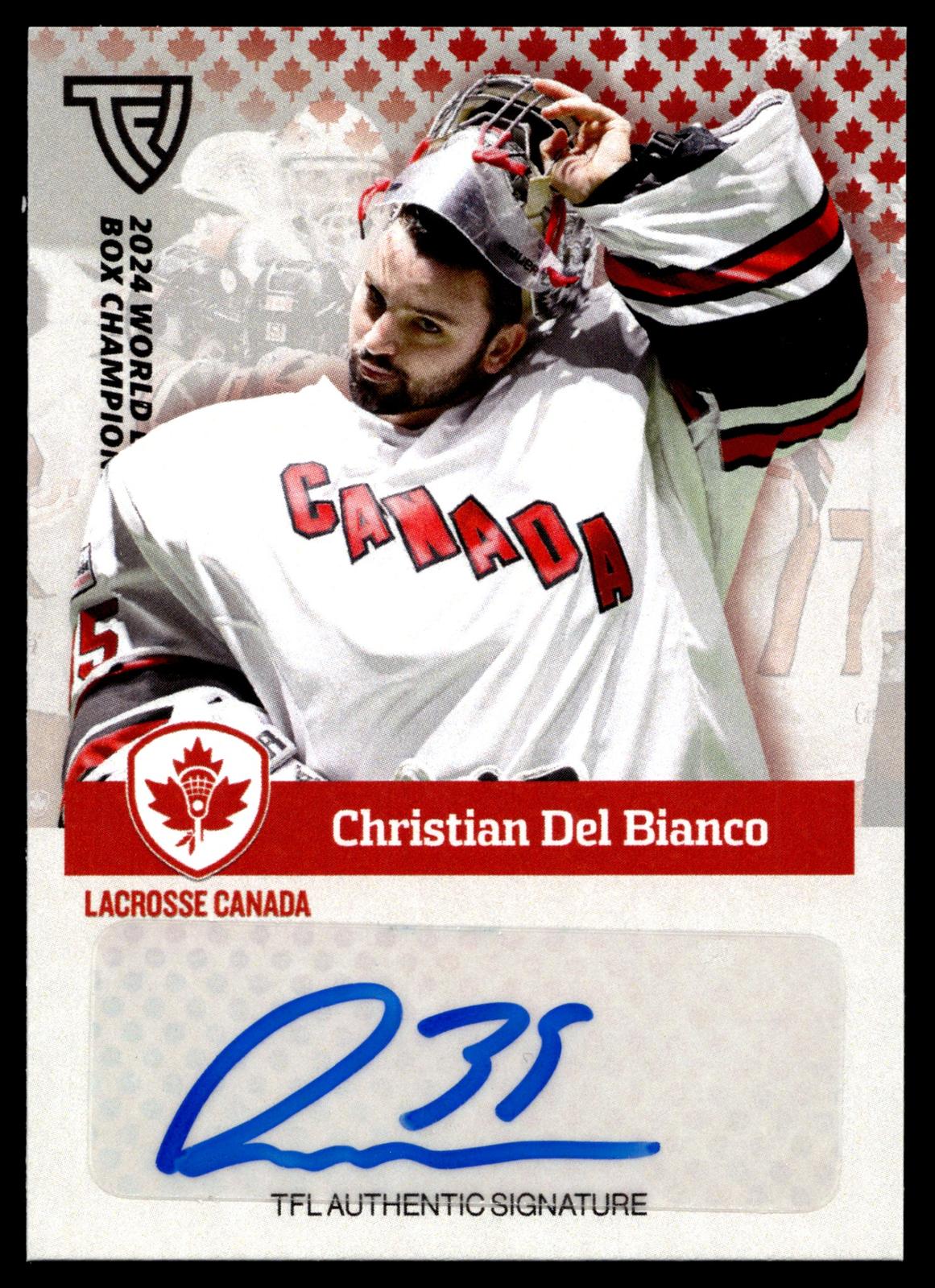 Christian Del Bianco 2024 TFL WBLC Team Canada Base Auto