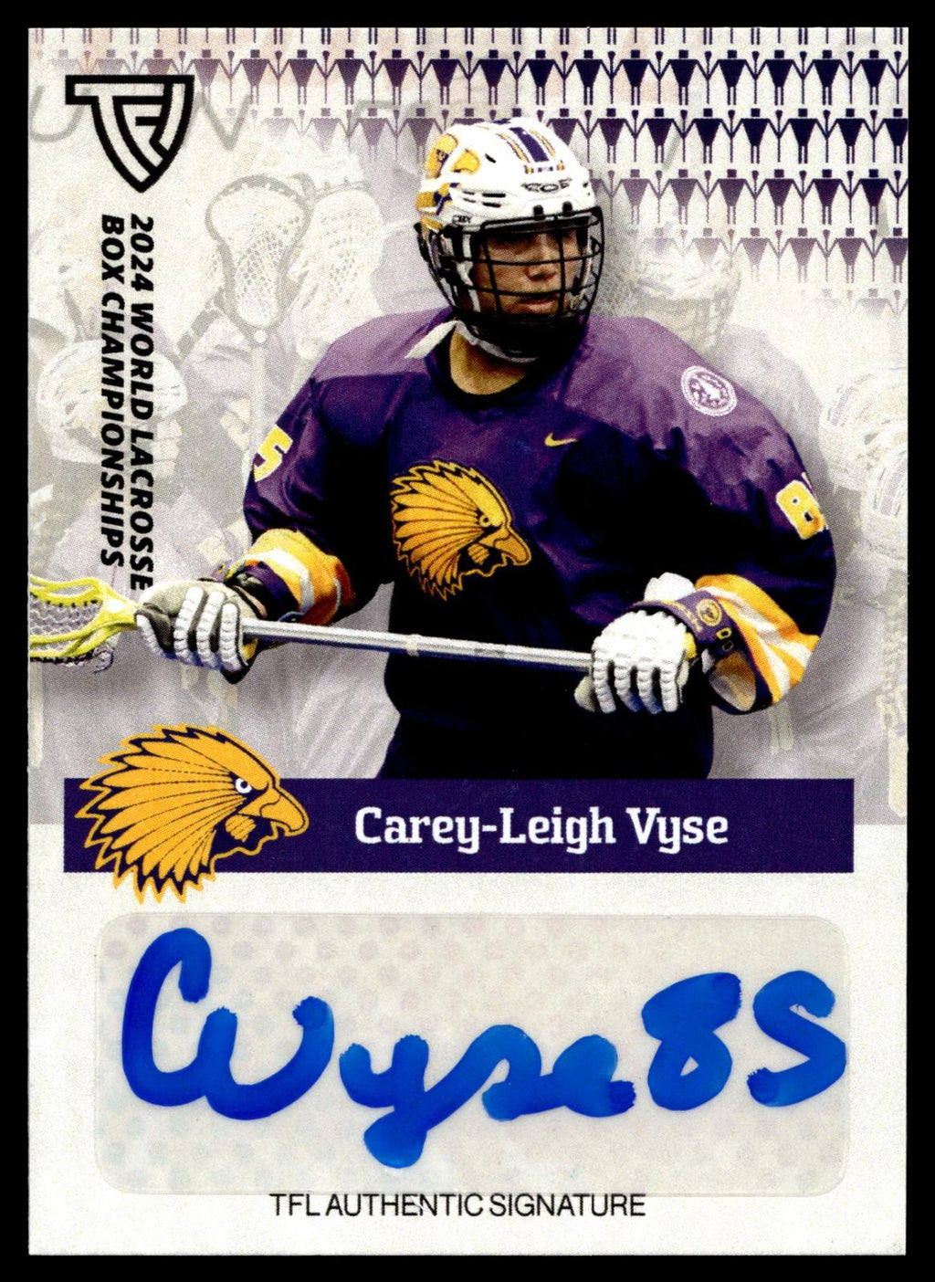 Carey-Leigh Vyse 2024 TFL WBLC Team Haudenosuanee Base Auto