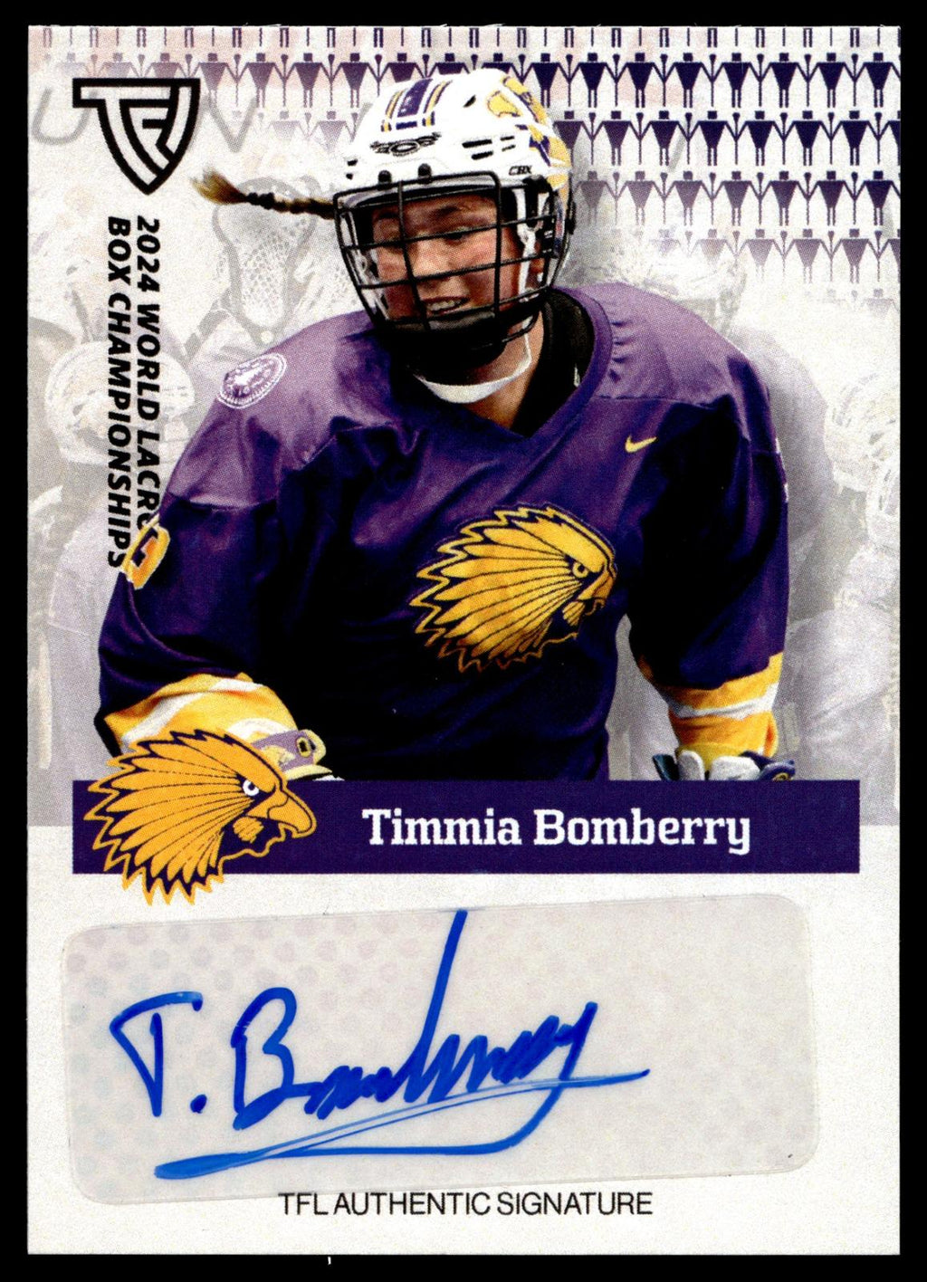 Timmia Bomberry 2024 TFL WBLC Team Haudenosuanee Base Auto
