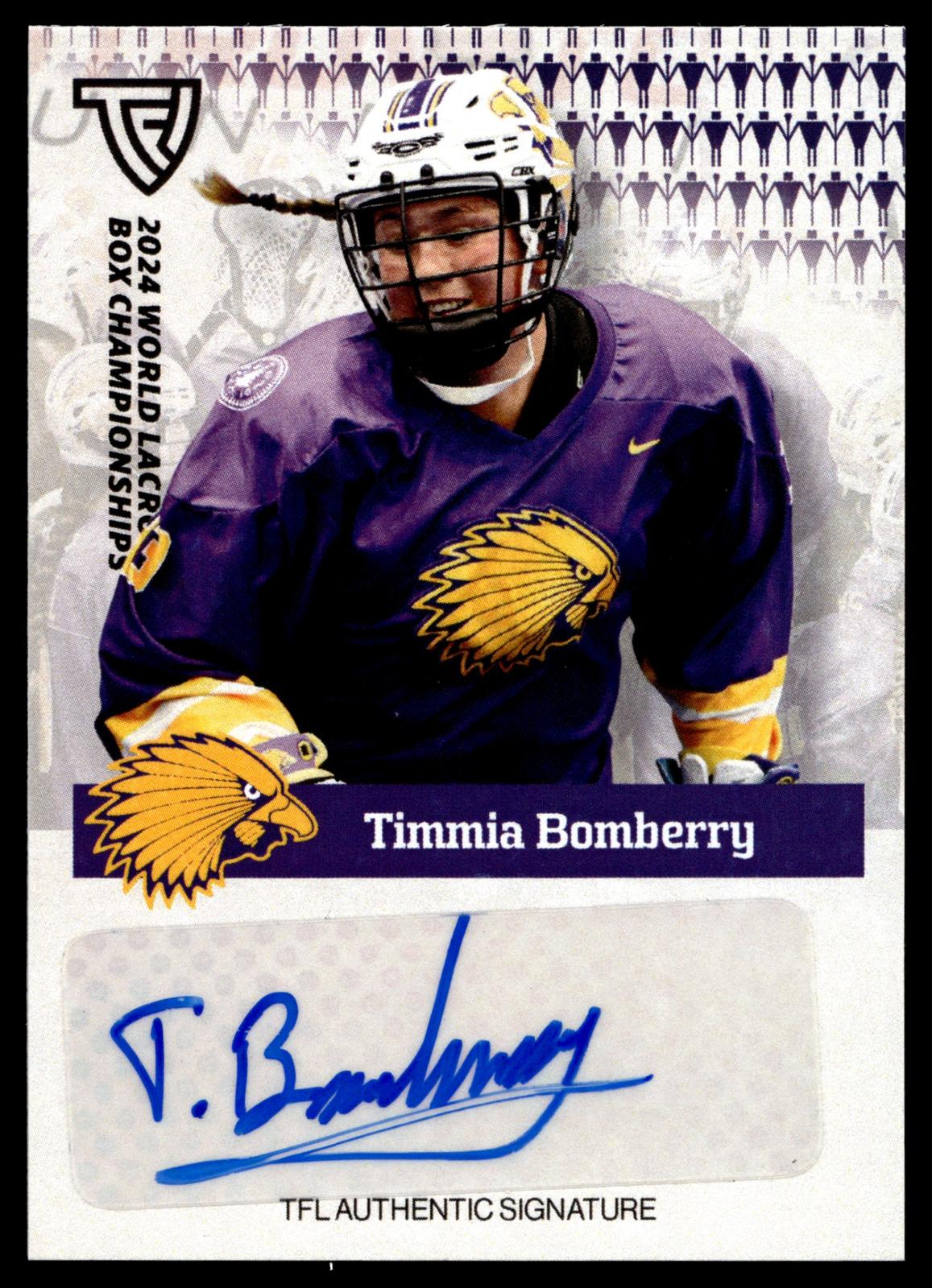 Timmia Bomberry 2024 TFL WBLC Team Haudenosuanee Base Auto