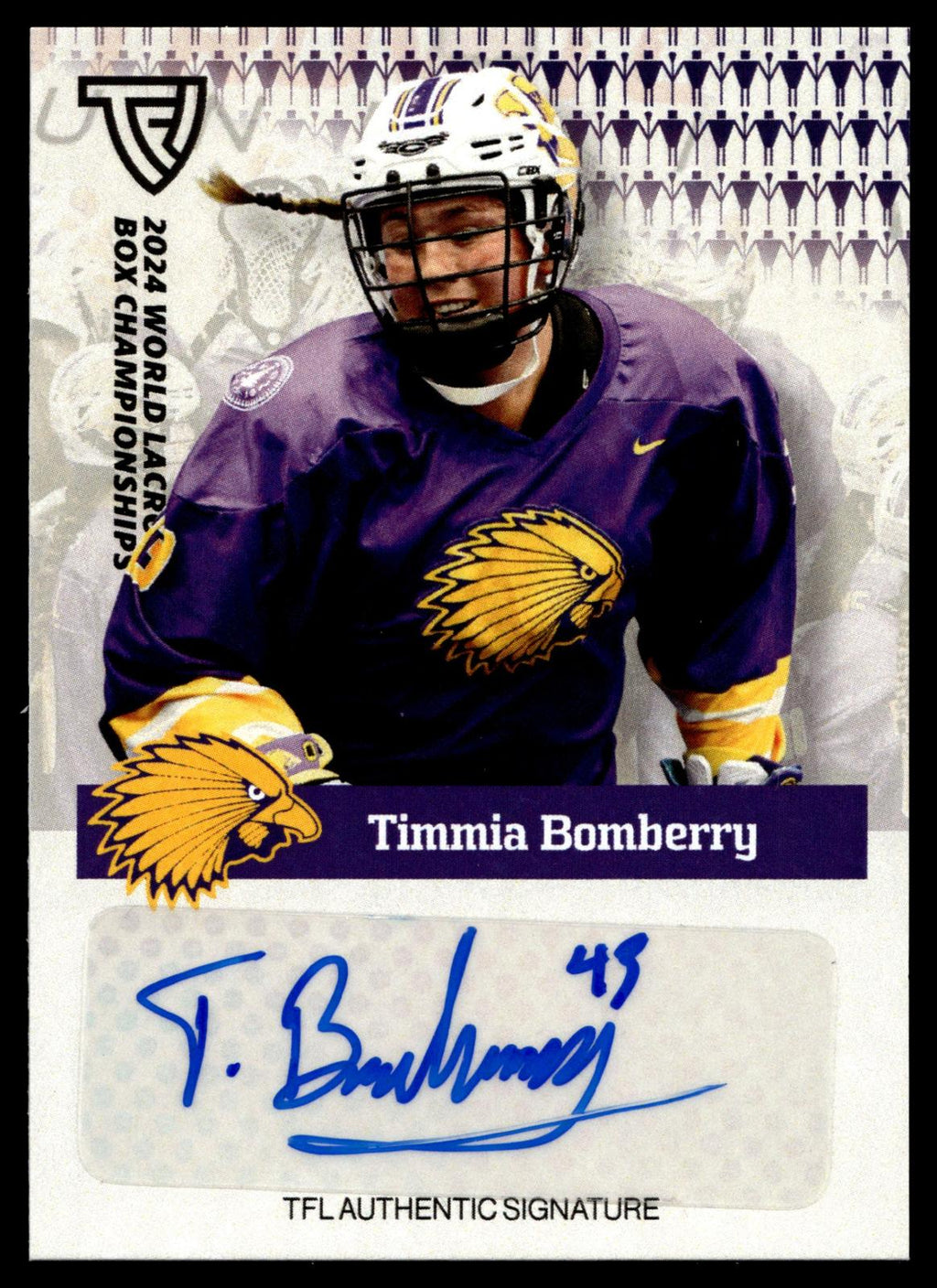 Timmia Bomberry 2024 TFL WBLC Team Haudenosuanee Base Auto