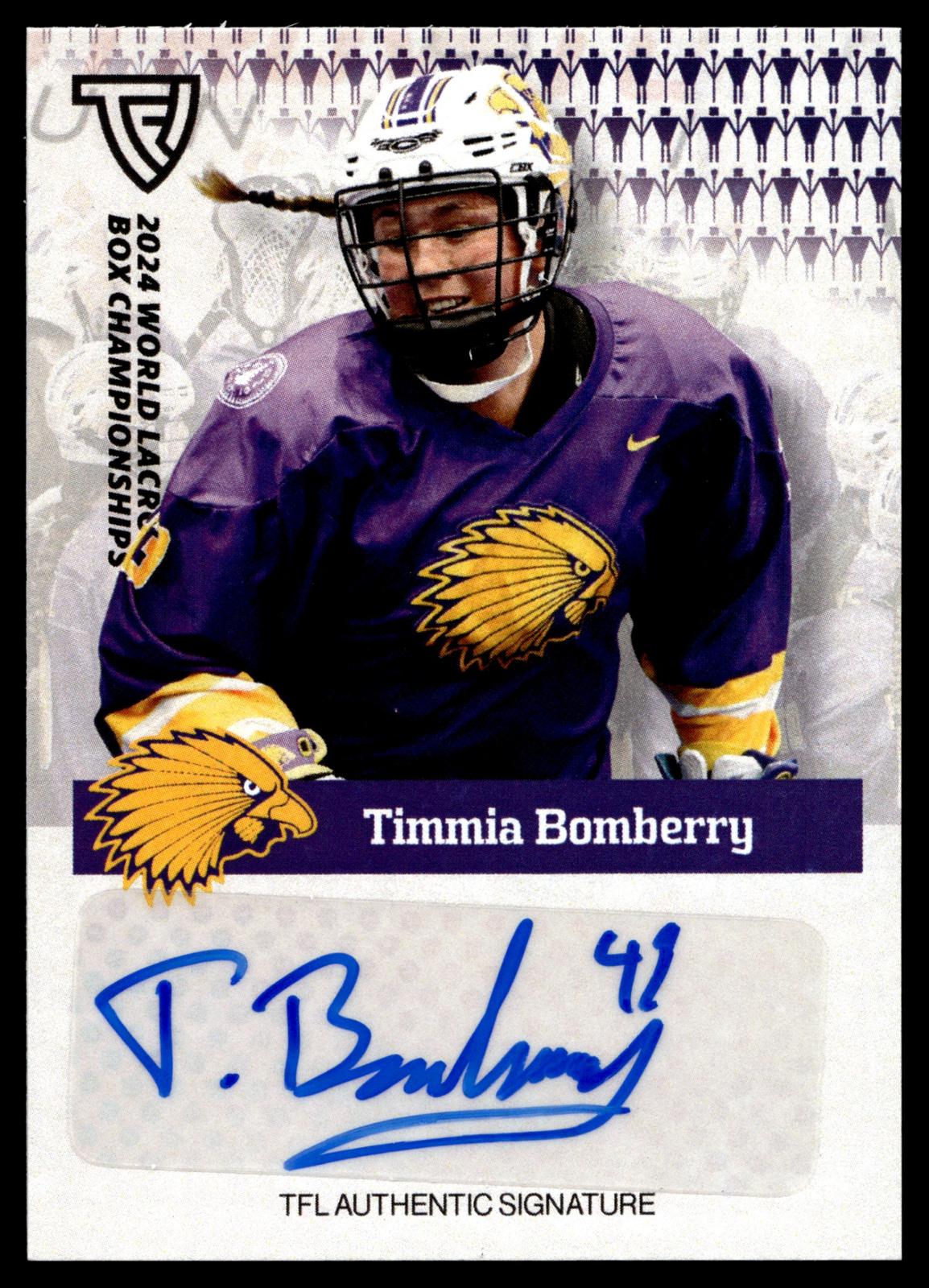 Timmia Bomberry 2024 TFL WBLC Team Haudenosuanee Base Auto