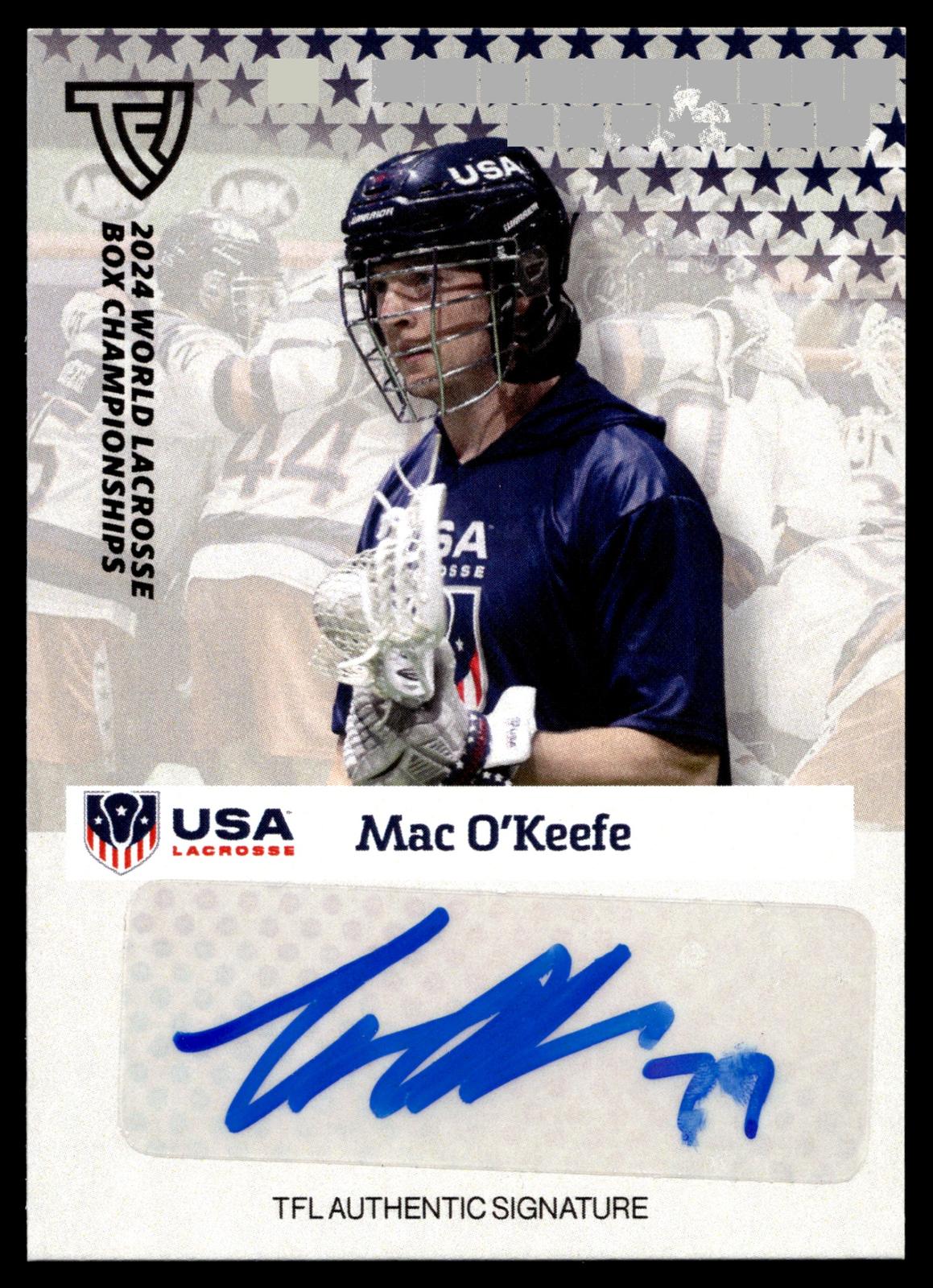 Mac O'Keefe 2024 TFL WBLC Team USA Base Auto