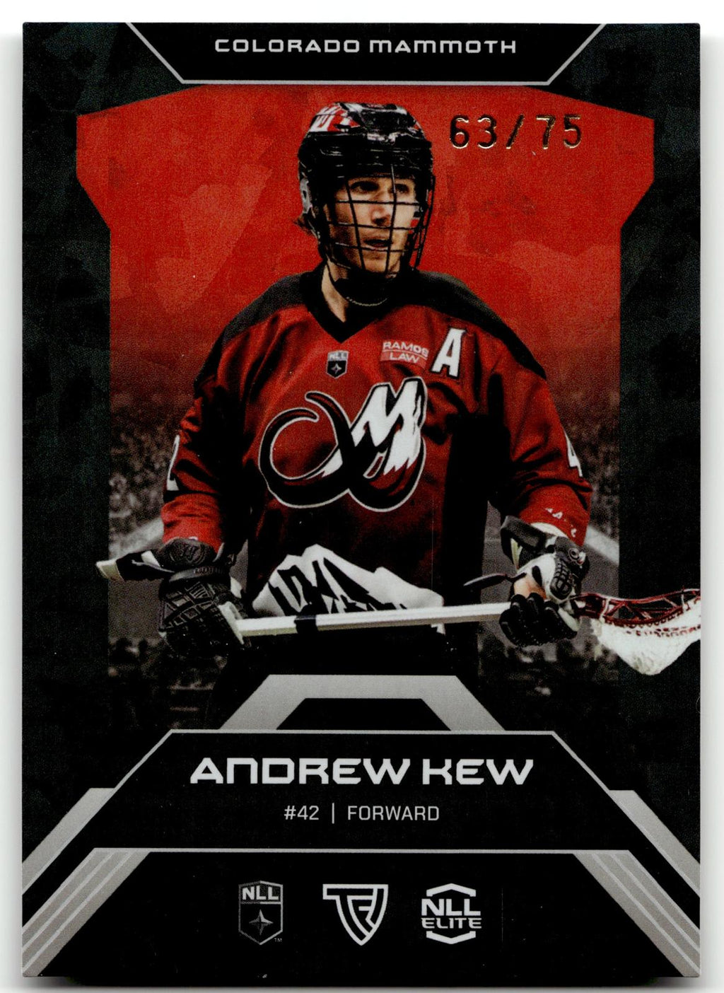 Andrew Kew 2026 TFL NLL Elite Colorado Mammoth Home Floor 63/75 #E6