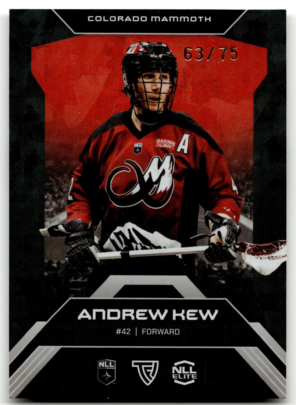 Andrew Kew 2026 TFL NLL Elite Colorado Mammoth Home Floor 63/75 #E6