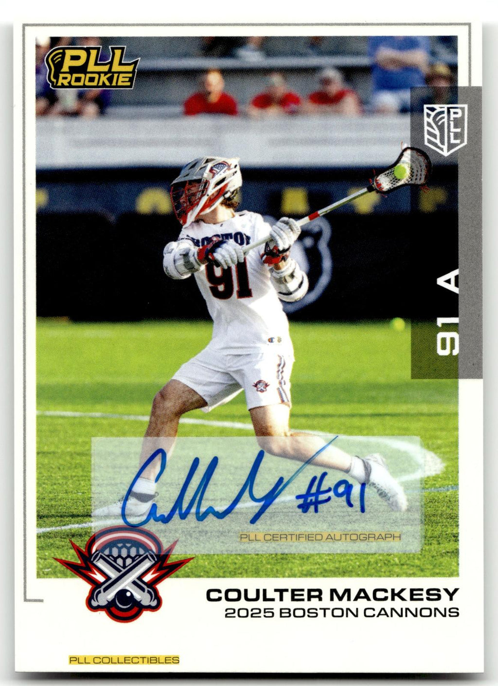 Coulter Mackesy 2025 PLL Flagship Boston Cannons Base Auto #7