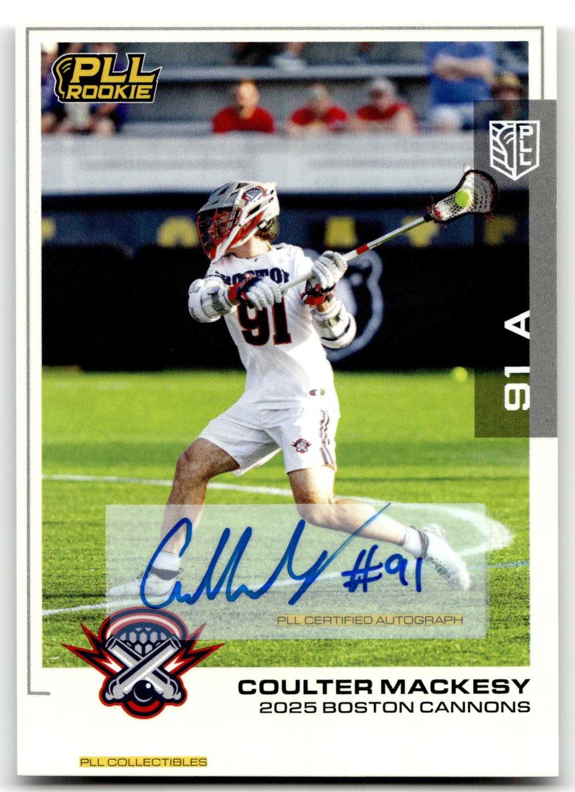 Coulter Mackesy 2025 PLL Flagship Boston Cannons Base Auto #7
