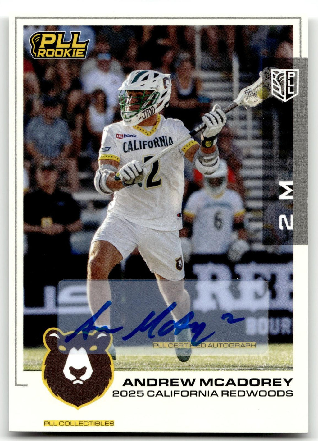 Andrew Mcadorey 2025 PLL Flagship California Redwoods Base Auto #34