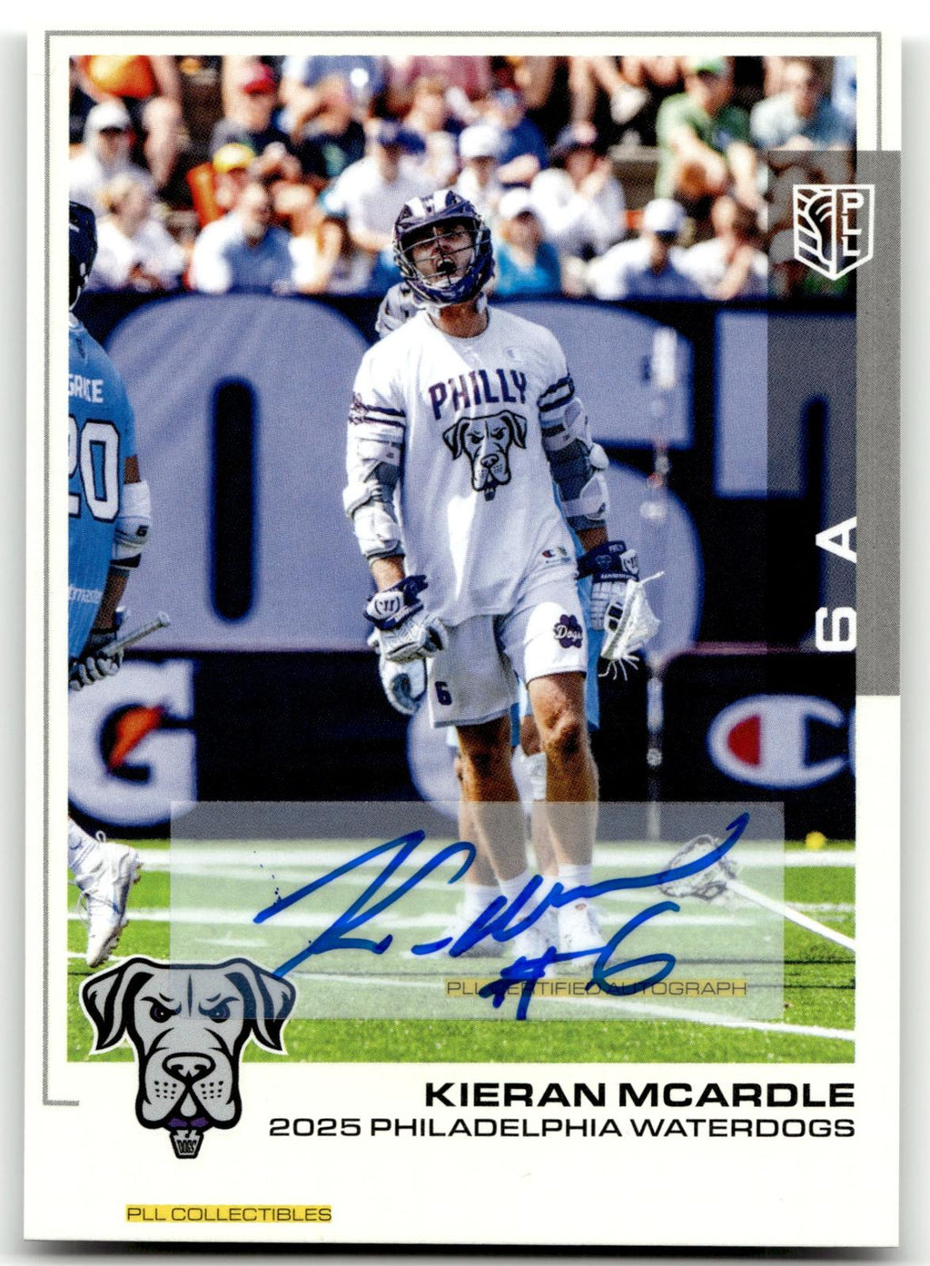 Kieran Mcardle 2025 PLL Flagship Philadelphia Waterdogs Base Auto #94