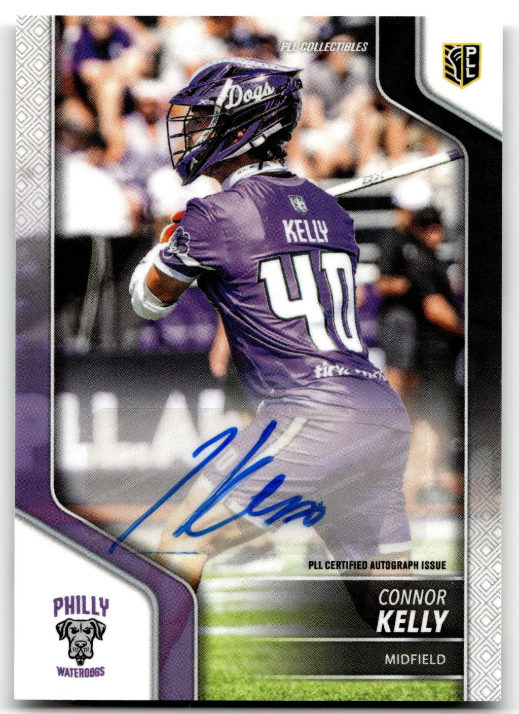 Connor Kelly 2024 PLL Release Philadelphia Waterdogs Base Auto #131