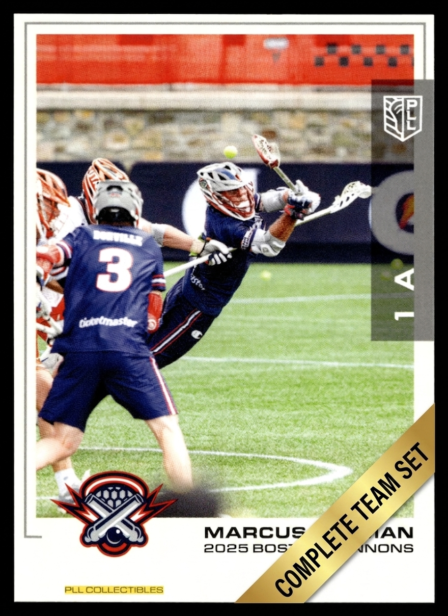 2025 PLL Flagship Complete Boston Cannons Team Set Cards (18 Cards)